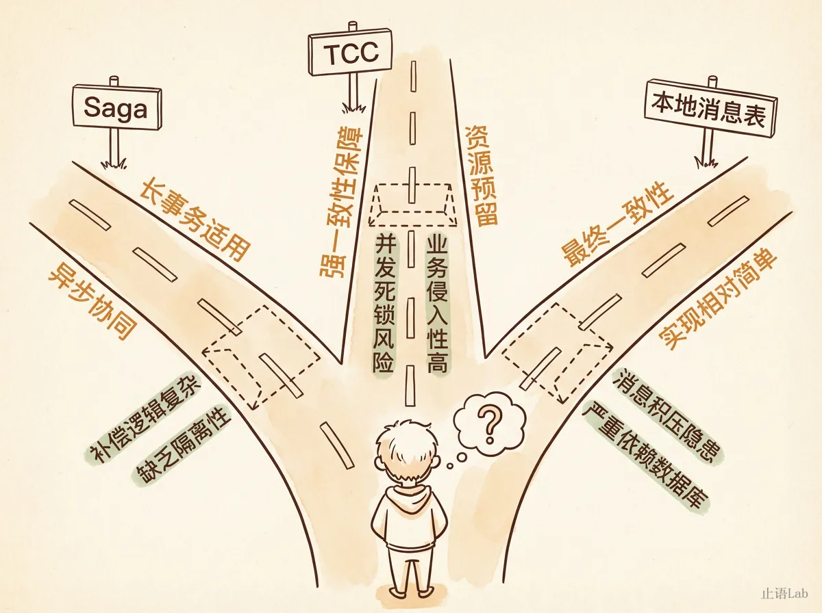 三条岔路：分布式事务方案选择