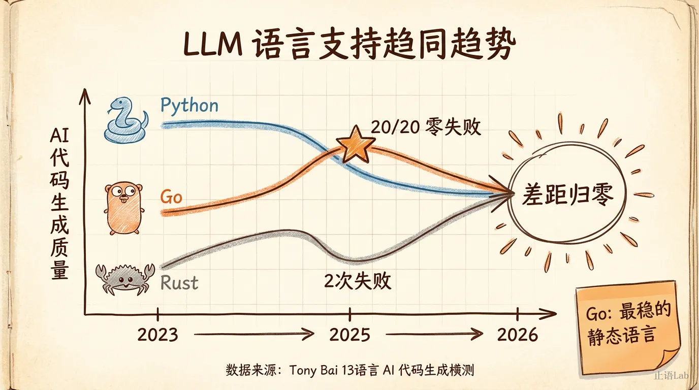 LLM语言支持趋同趋势